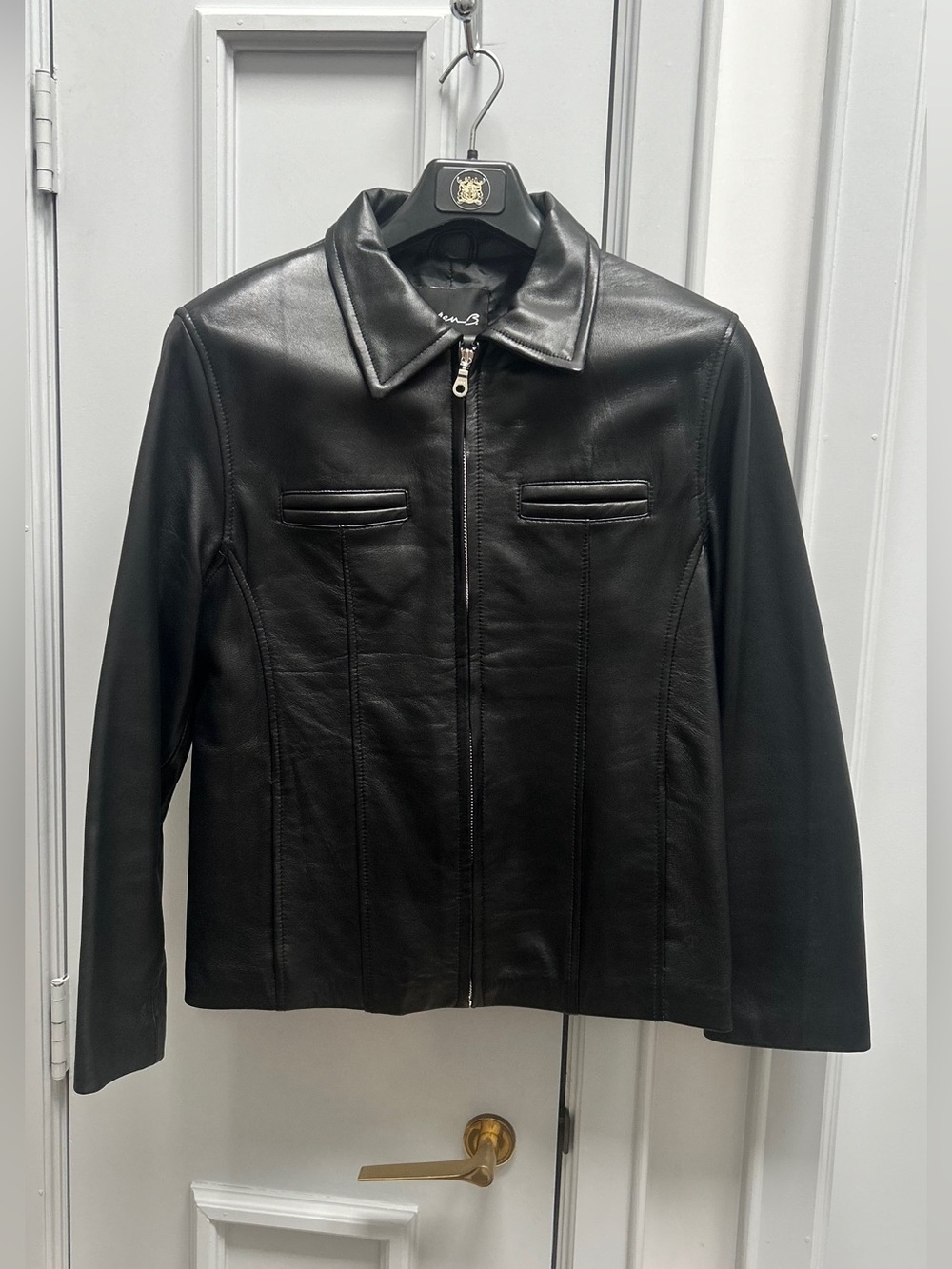 Arden B Black Genuine Leather Zip-Front Jacket | Classic | Buttery Soft